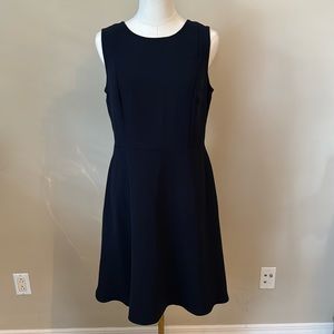 Talbots Petites Navy Fit and Flare Dress 8P